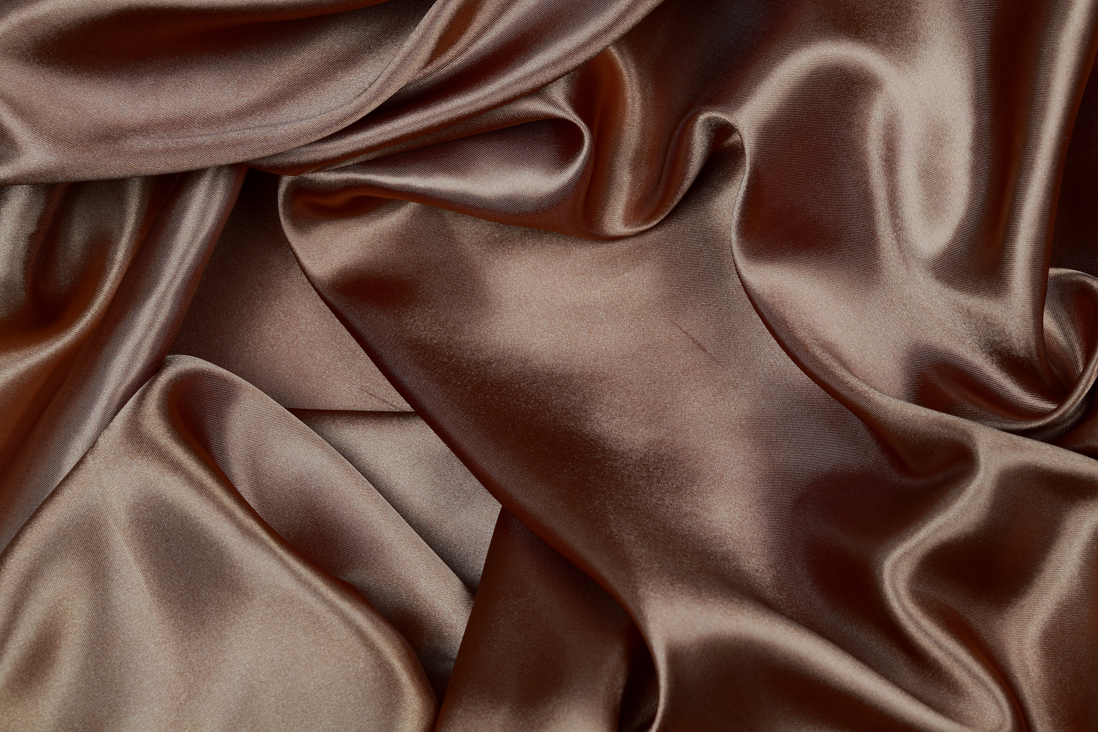 Brown silk texture satin velvet material
